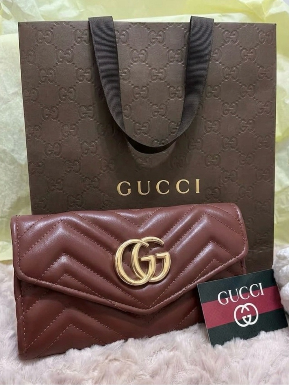 nwt Matelassé Leather Continental Wallet